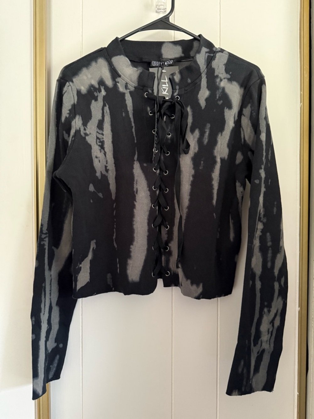 🆕 Dolls Kill Current Mood CALLER ID LONG SLEEVE TOP size 1x